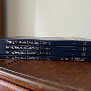 Young Students Learning Library World Atlas Set- nice hardback covers.